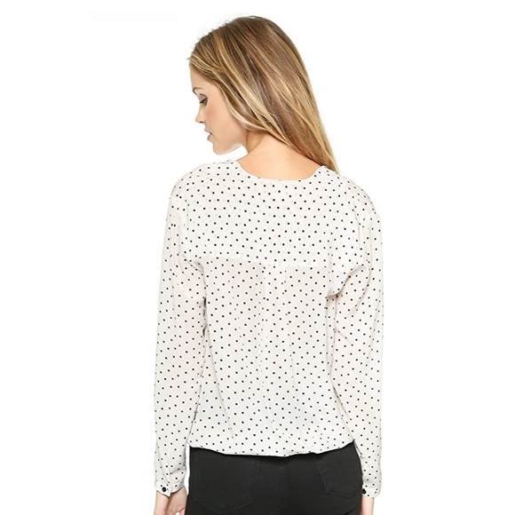 Club Monaco Khalila Polka Dot Silk Blouse - Picture 3 of 8